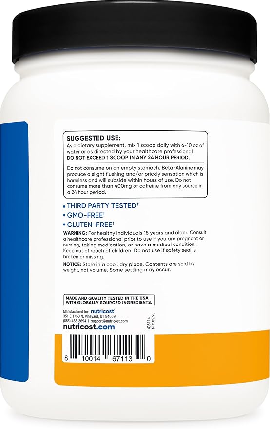 Nutricost Pre-X Xtreme PreWorkout Powder Complex, Peach Mango, 60 Servings, Vegetarian, Non-GMO and Gluten Free