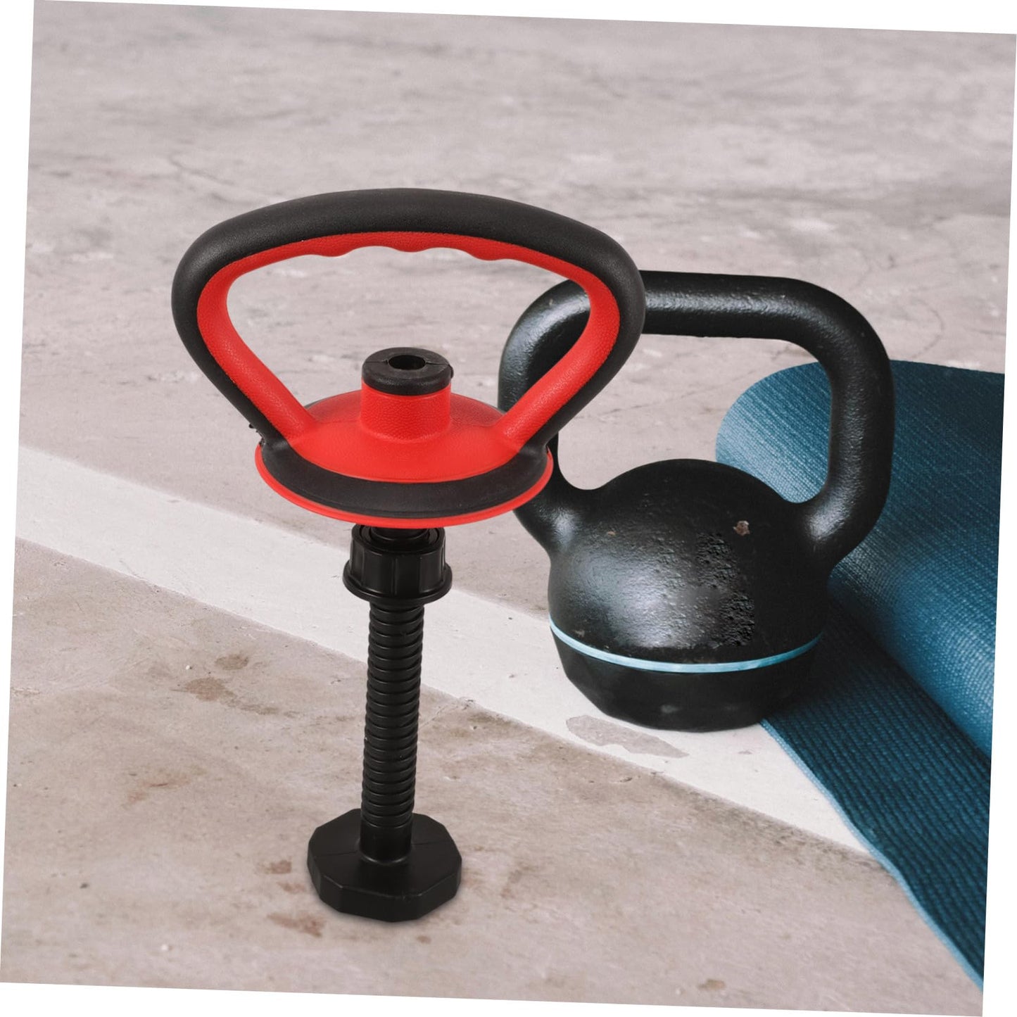 BIUDECO Adjustable Kettlebell Handle Kit with Anti Slip Grip and Stable Base Nut Attachment for Home Gym Strength Training and Weightlifting Converter