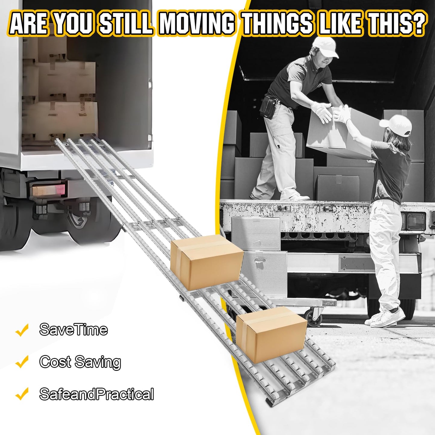 Unloading Slide Roller Handling Fluent Strip Slide Portable Conveyor for Warehouse Dock Factory (style1)