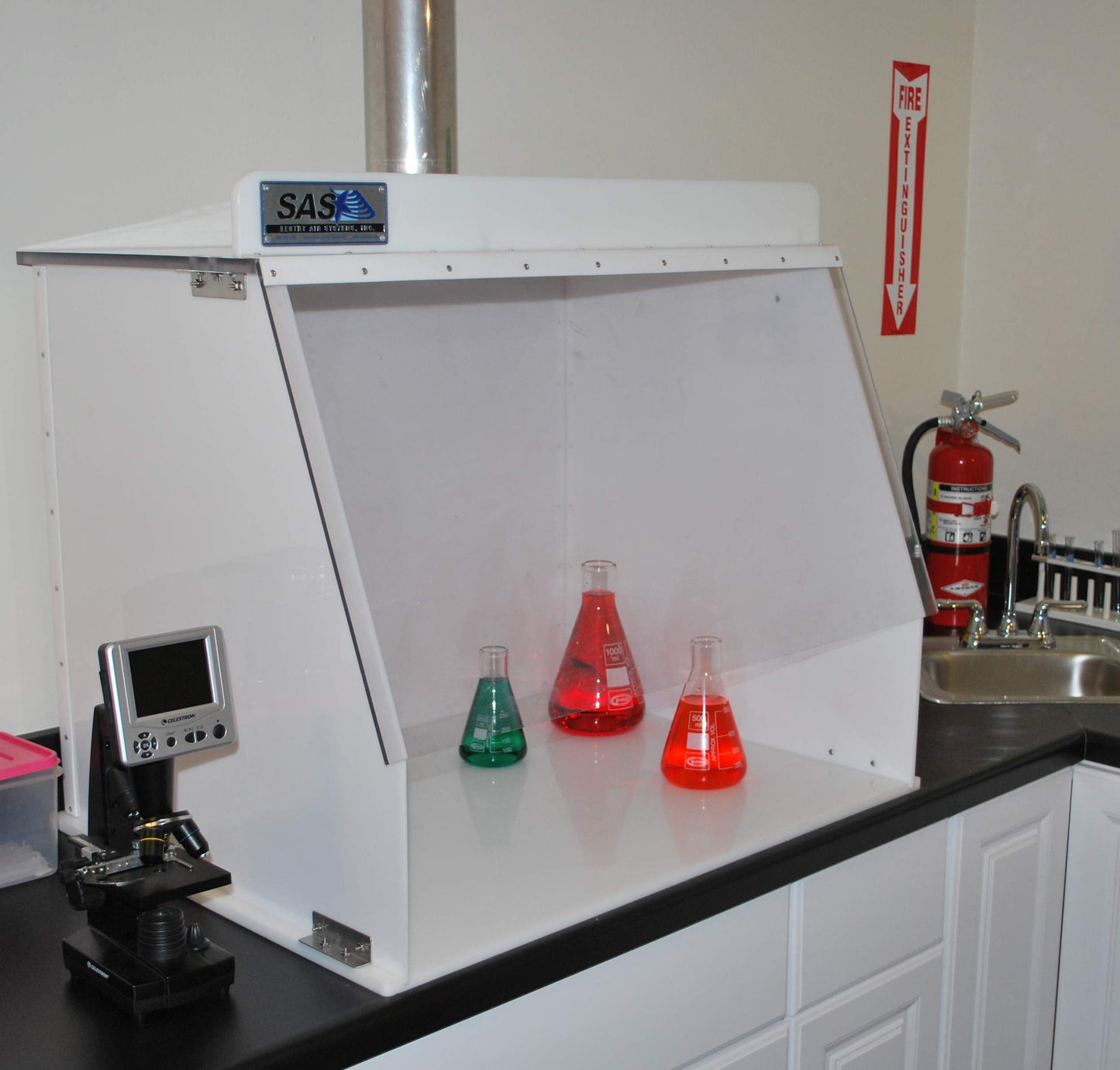 24” Wide Ducted Fume Hood, Exhaust Hood for Laboratory Fume Control, Chemical Fumes, Pharmaceutical Compounding, 3D Printing, and other Fumes/Odors