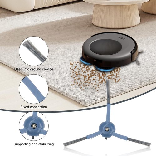 Asrhine 28 Pack Replacement Accessories for Eufy Omni C20 Robot Vacuums Parts, 2 Main Brush, 6 Side Brushes, 6 Washable Filters, 6 Dust Bags, 6 Mop Pads, 1 Cleaning Tool and 1 Screwdriver