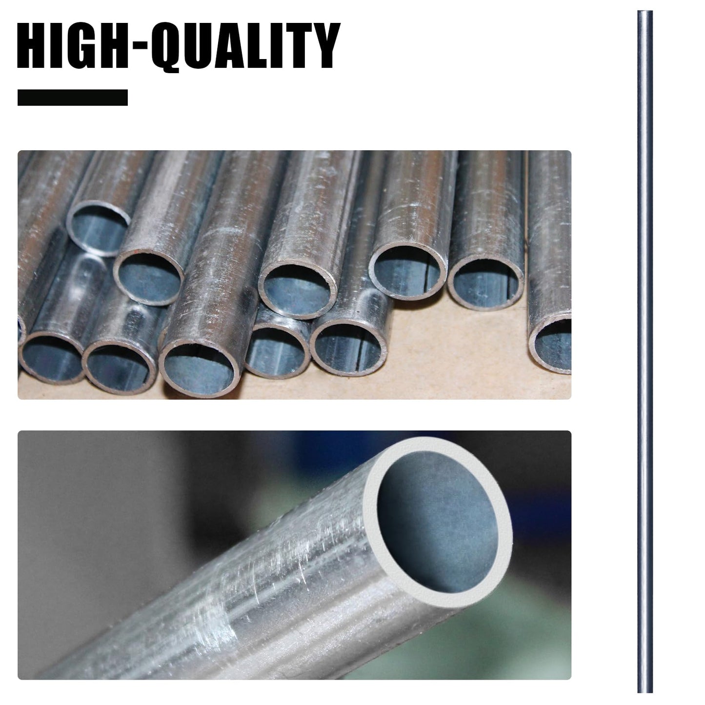 ZUIWAN Garage Door Tube Shaft,1” Garage Doors Torsion Tubes,8'10" Long,Made from 14-Gauge Galvanized Steel,Hollow Shafts,1 Pcs