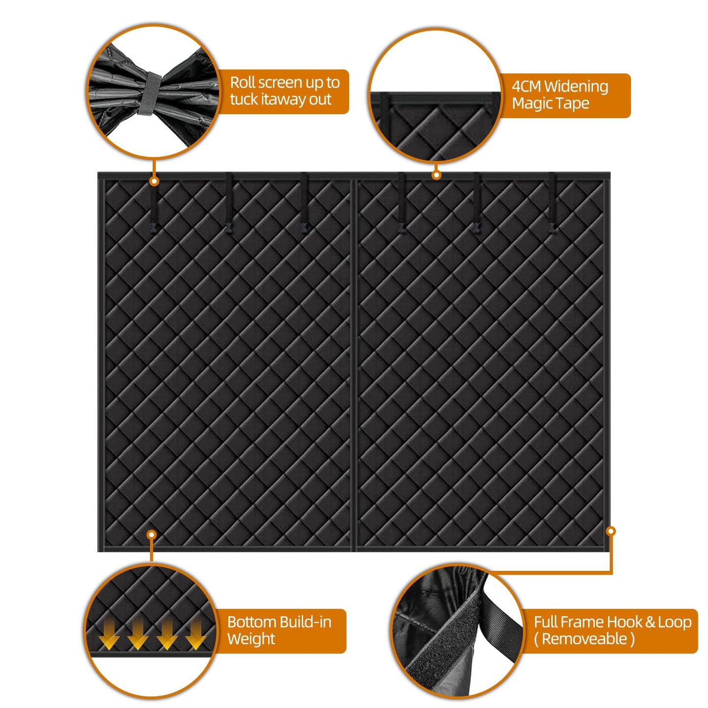 Garage Door Insulation Blanket, Car Garage Thermal Door Cover for Winter Kit - Magnetic Garage Insulation Curtain (Curtain Size 9.3x7FT)| Warehouse & Studio (Fit Door 9x7FT)