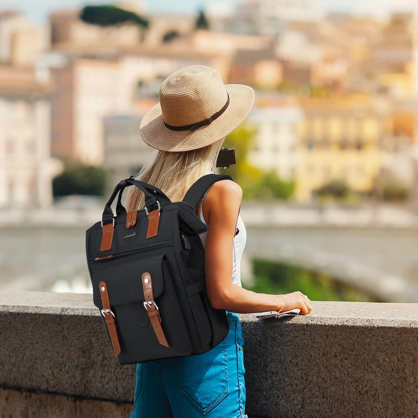 Backpack Backpack Pack, Backpack, 15.6 Inch LOVEVOOK Laptop for Women, Teacher Nurse Work Laptop Bag, Waterproof Travel