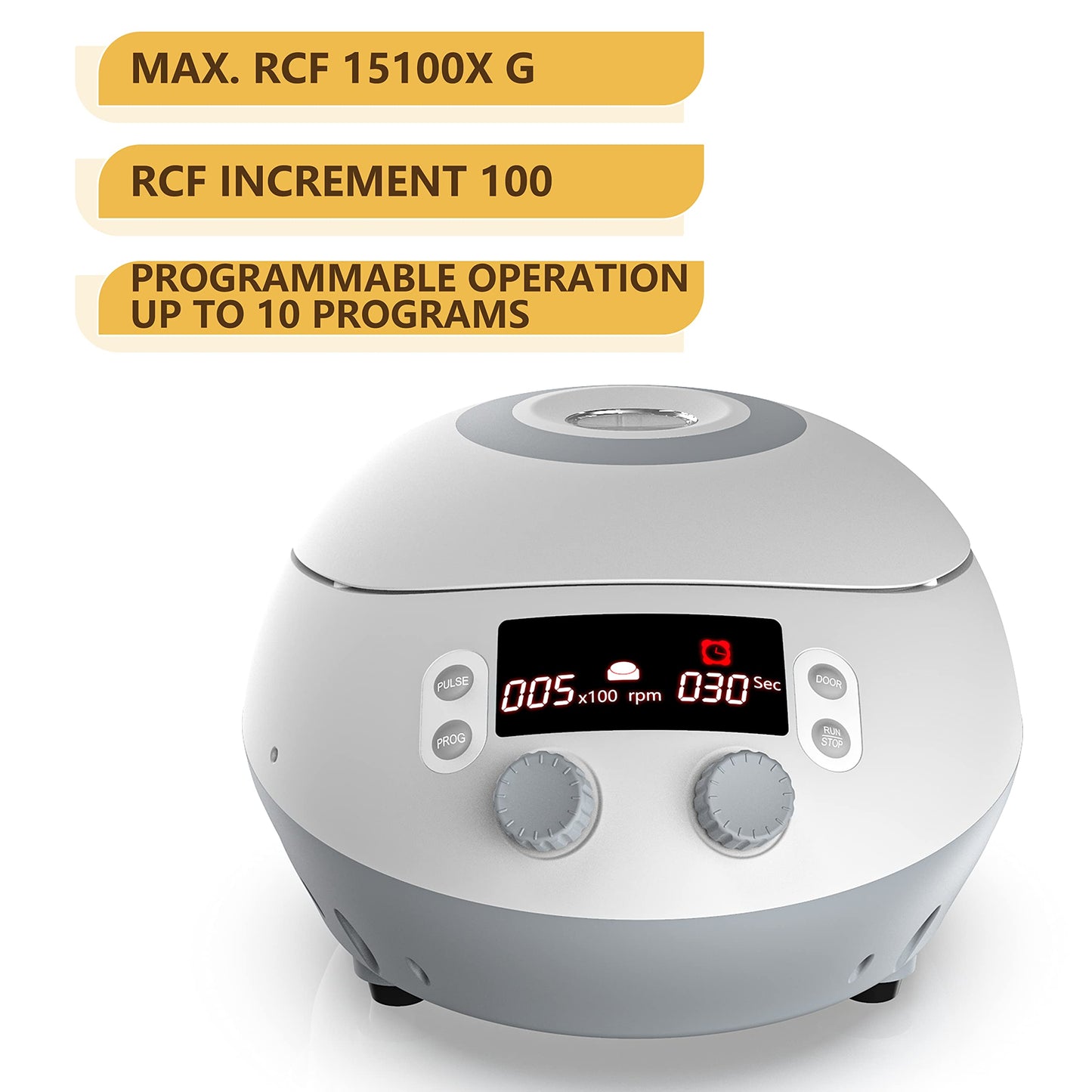 4E's USA High Speed Micro Centrifuge - Benchtop Centrifuge 500 to 15000 RPM Speed with 15100xg RCF, Lab Benchtop Centrifuge Machine with 12-Tube Rotor for 0.2ml/0.5ml/1.5ml/2ml