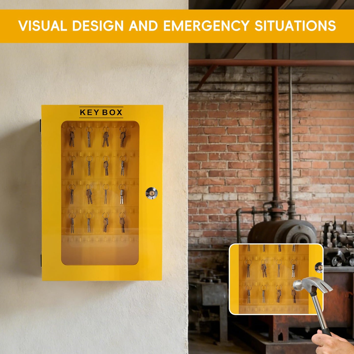 BULANGDI Lockout Tagout Cabinet, Lock Out Tag Out Station Unfilled - No Loto Devices Included, Wall Mount Double-Layer Key Box Key Locker, Matching screws
