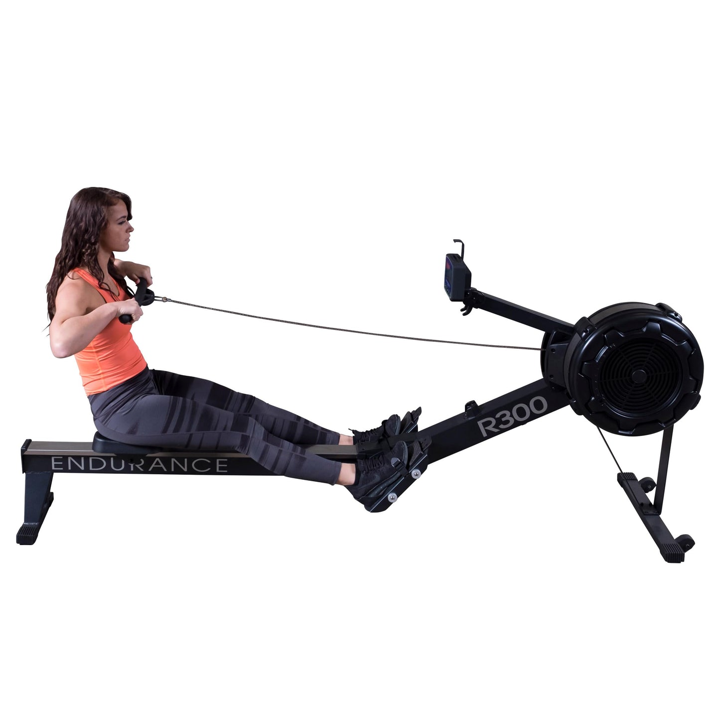 Body-Solid Endurance (R300) Air Resistance Indoor Rower - Cardio & Total Body Workout Machine with Self-Generating Power