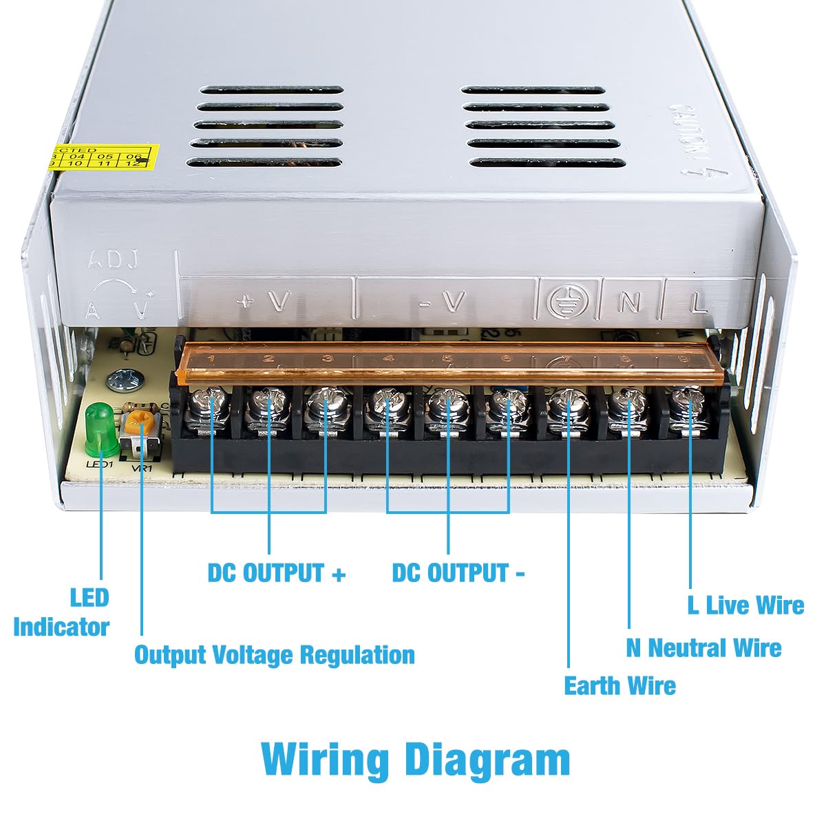 110V/220V 12V 30A 360W Hosyond AC to DC Regulated Universal Switching Power Supply Transformer Adapter LED Driver
