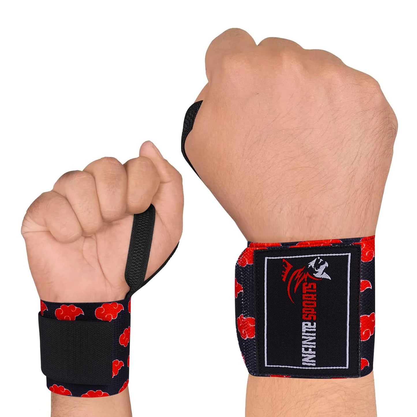 Weight Lifting Wrist Straps with Neoprene Padding – Heavy Duty Deadlift Straps for Weightlifting, Powerlifting Gym Training (Red Cloud, Standard)