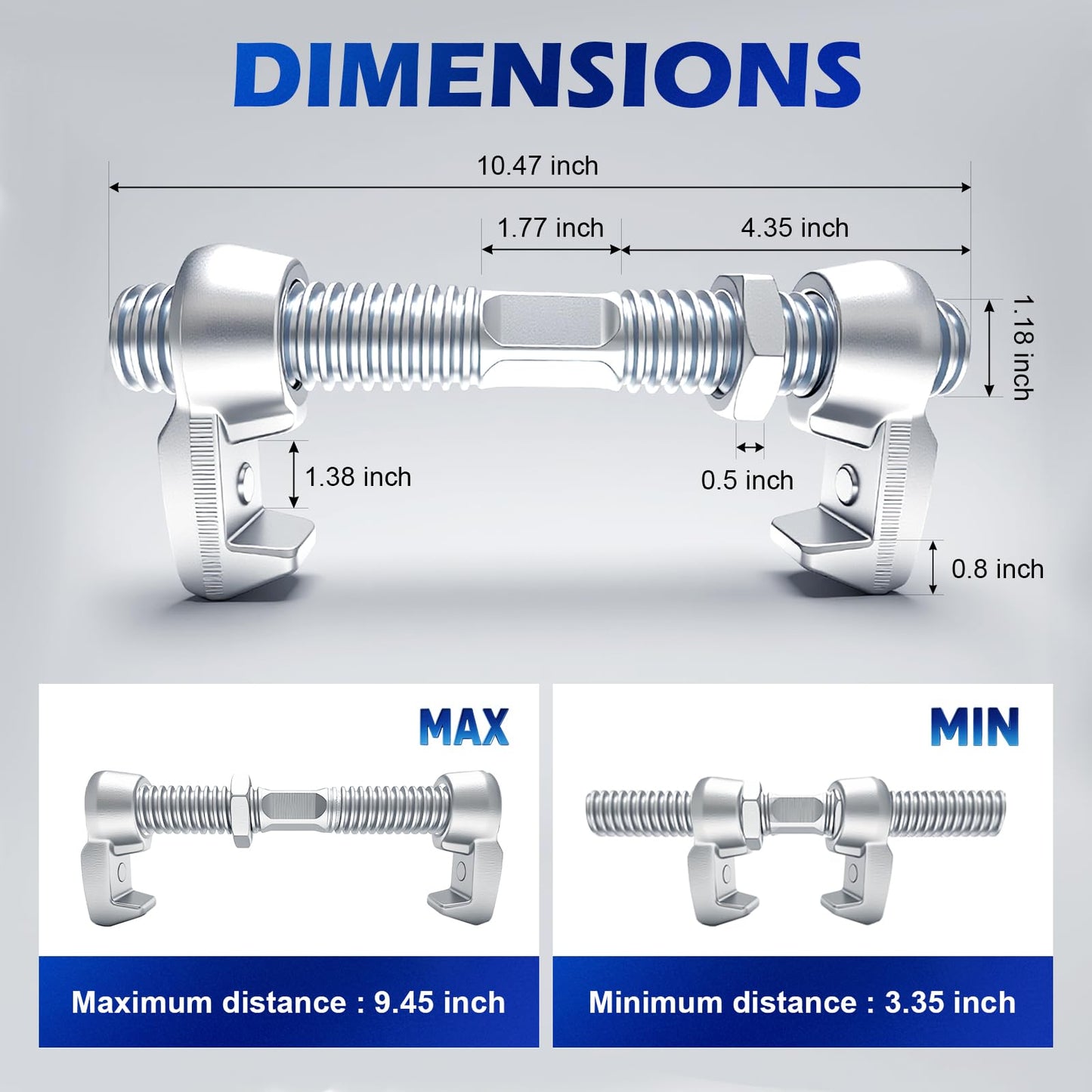 LAJIAOZ SEA RAIL Shipping Container Bridge Fittings Clamp 260mm–Heavy Duty Twist Lock Connector, Shipping Container Accessories for Securing Containers Side-by-Side on Barge or Ground, 3.7 Ton WLL(4P)