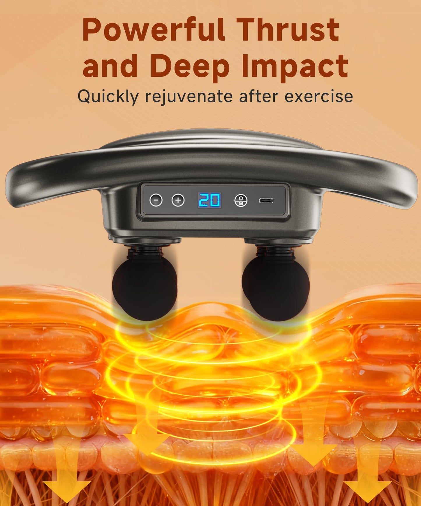 AERLANG Massage Gun Deep Tissue 6 Head Muscle Massager,Back Massager for Pain Relief,Percussion Massage Tool Handheld Messager with 9 Levels & 4 Modes Christmas Gifts White Elephant Gifts for Adults