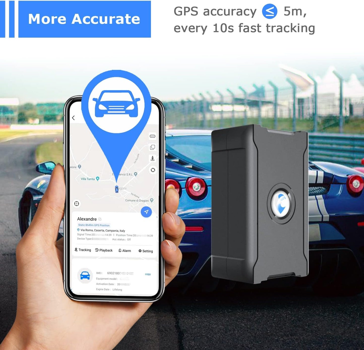 wanwaytech 6000Mah 90 4G GPS Tracker for Vehicles, Battery Life Up to Days, Waterproof, Magnetic LTE, Unlimited Range