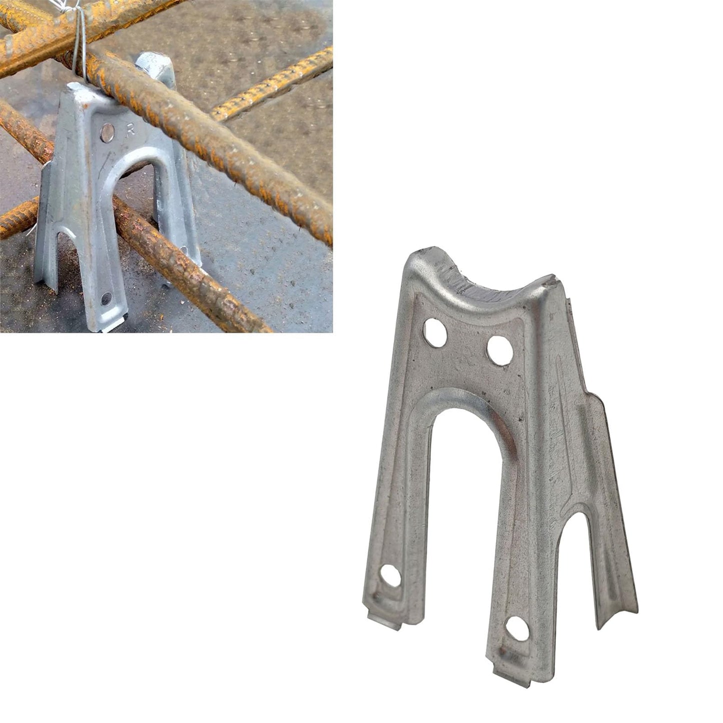 Metal Rebar Support Chairs，Heavy Duty Galvanized Rebar Chairs 2.7inch (50 Pack)