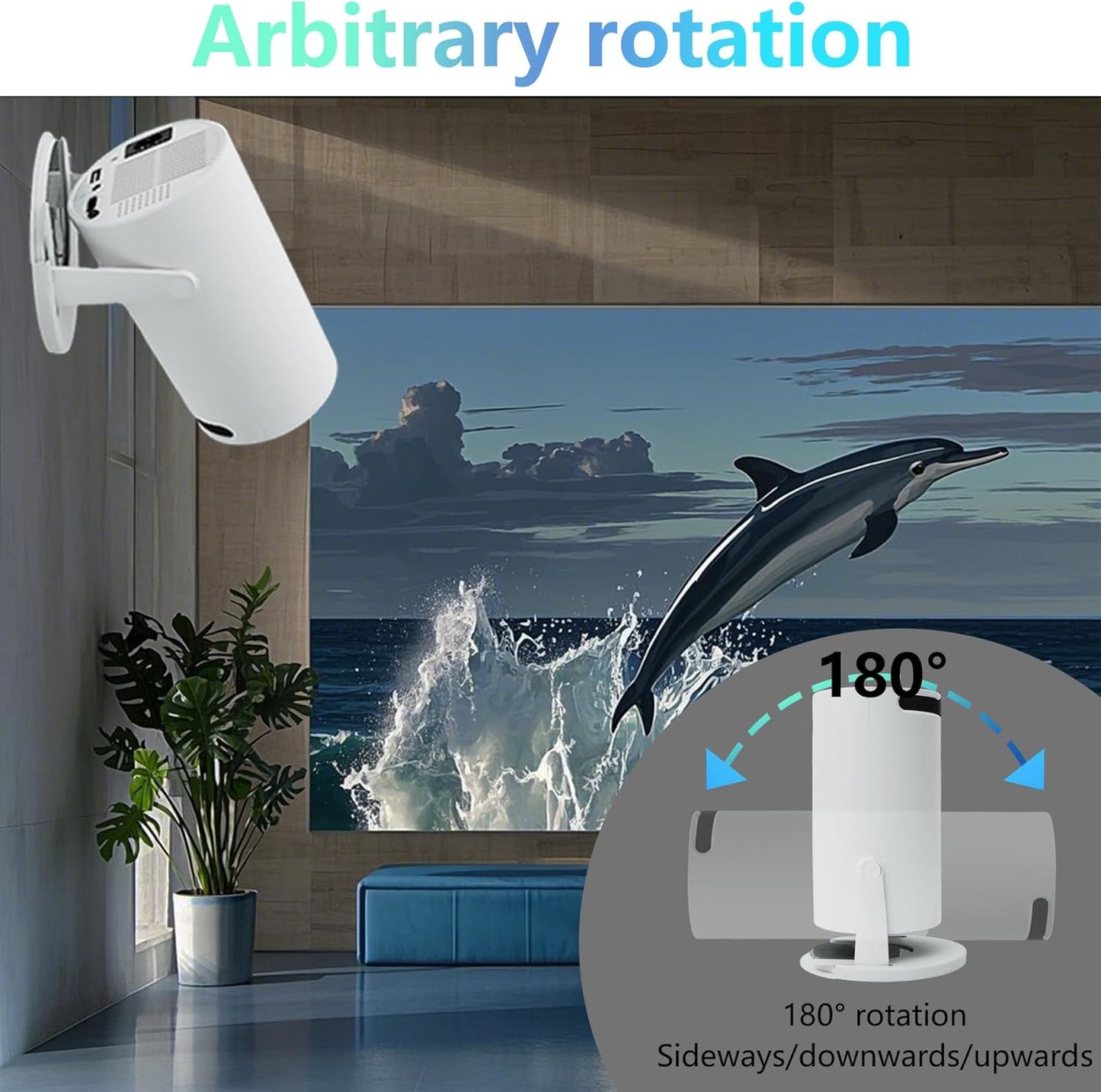 Tjweiqing HY300/Freestyle 2 HY300 3D-Printed) Projector Mount Compatible with Samsung Freestyle Projector, Compatible