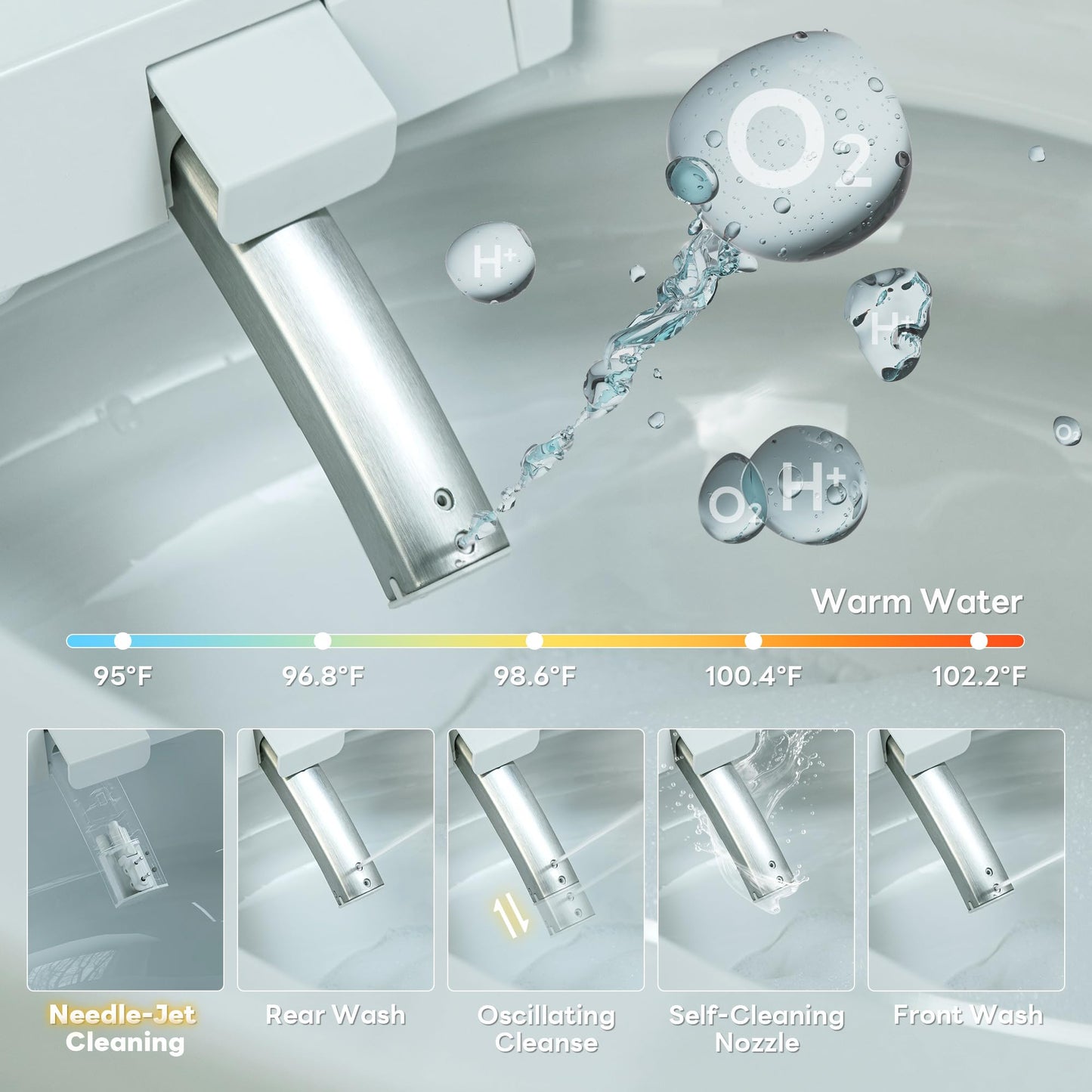 Casta Diva Smart Toilet with Bidet Built in, Auto Open/Close Lid,1000g MaP Flush, Heated Seat & Foam Dispenser, Foot Sensor Auto Flush, Blackout Flush, Bidet Toilet with Tank Built in (CD-K030PRO)