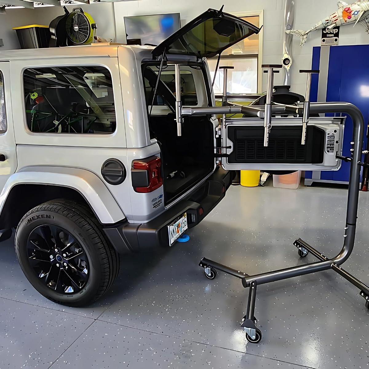 TOPLIFT PROS LIFTnGo Hard Top Removal and Storage System Compatible with Jeep Wrangeler 2 & 4 Door YJ, TJ,JK, JL & 4XE and Compatible with Ford Bronco 4 Door & 6 Gen+ Hard Top Jack Roll System