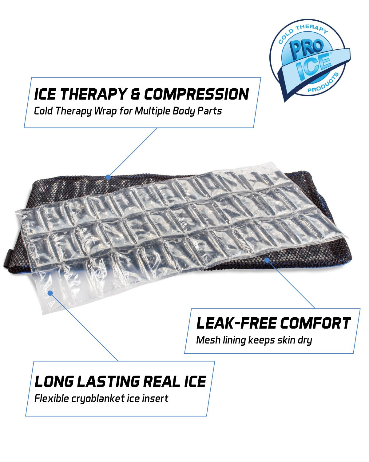 Pro Ice Knee/Multipurpose Cold Therapy Wrap