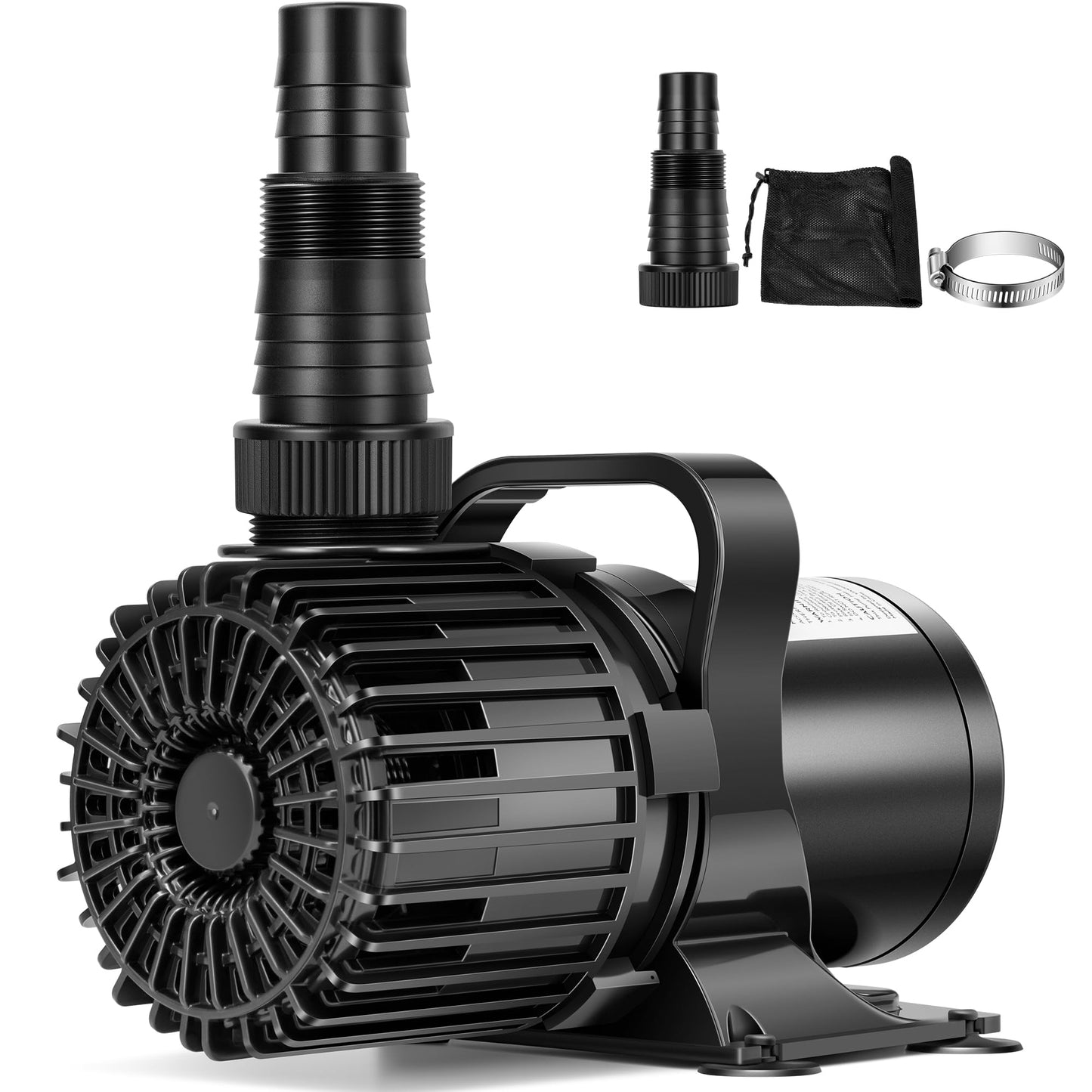 VIVOHOME 310W 5300GPH Submersible Water Pump with 180° Seamless Adjustable Nozzle and Barrier Bag for Koi Pond Waterfall Fountains Fish Tank