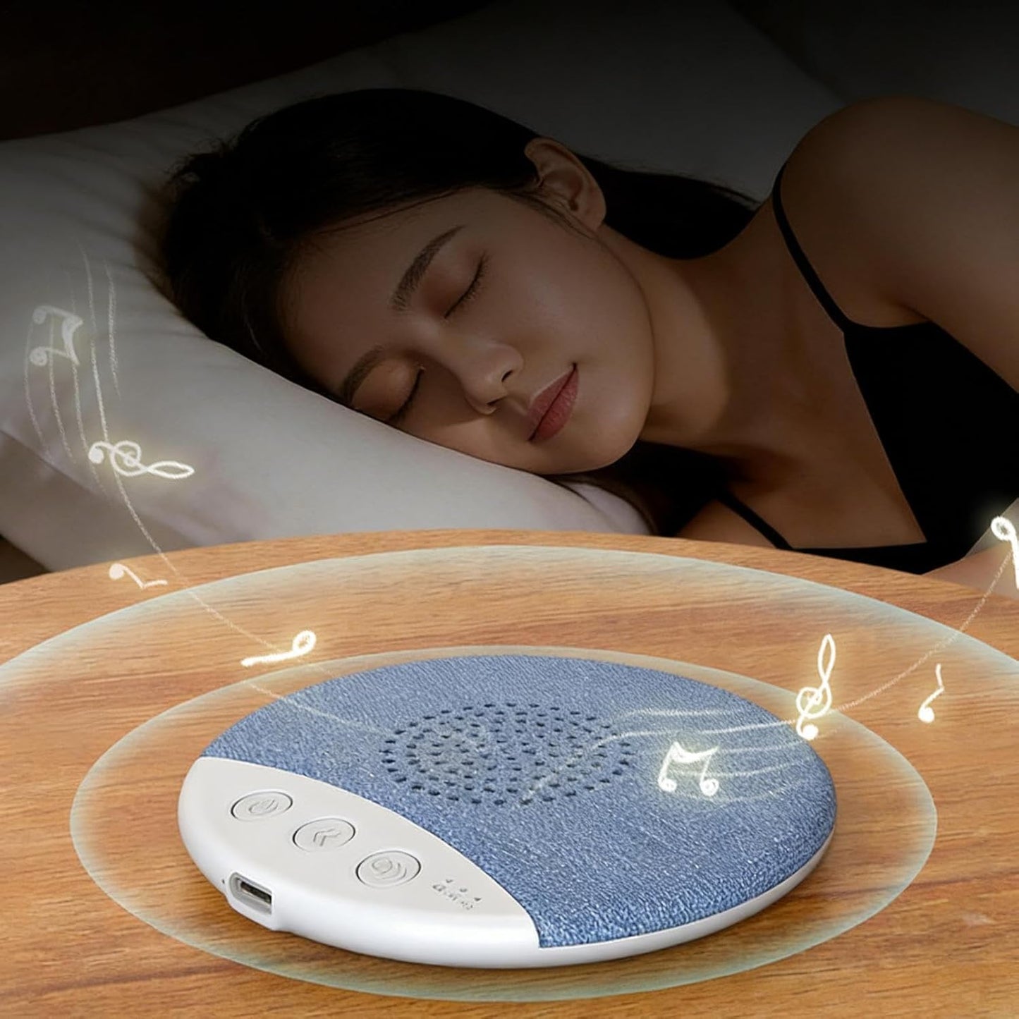 Generic 3.5mm Ultra Slim Pillow Speaker, Compact Sleep Sound Device, Jack Audio Pad with White Noise, Soft Silicone