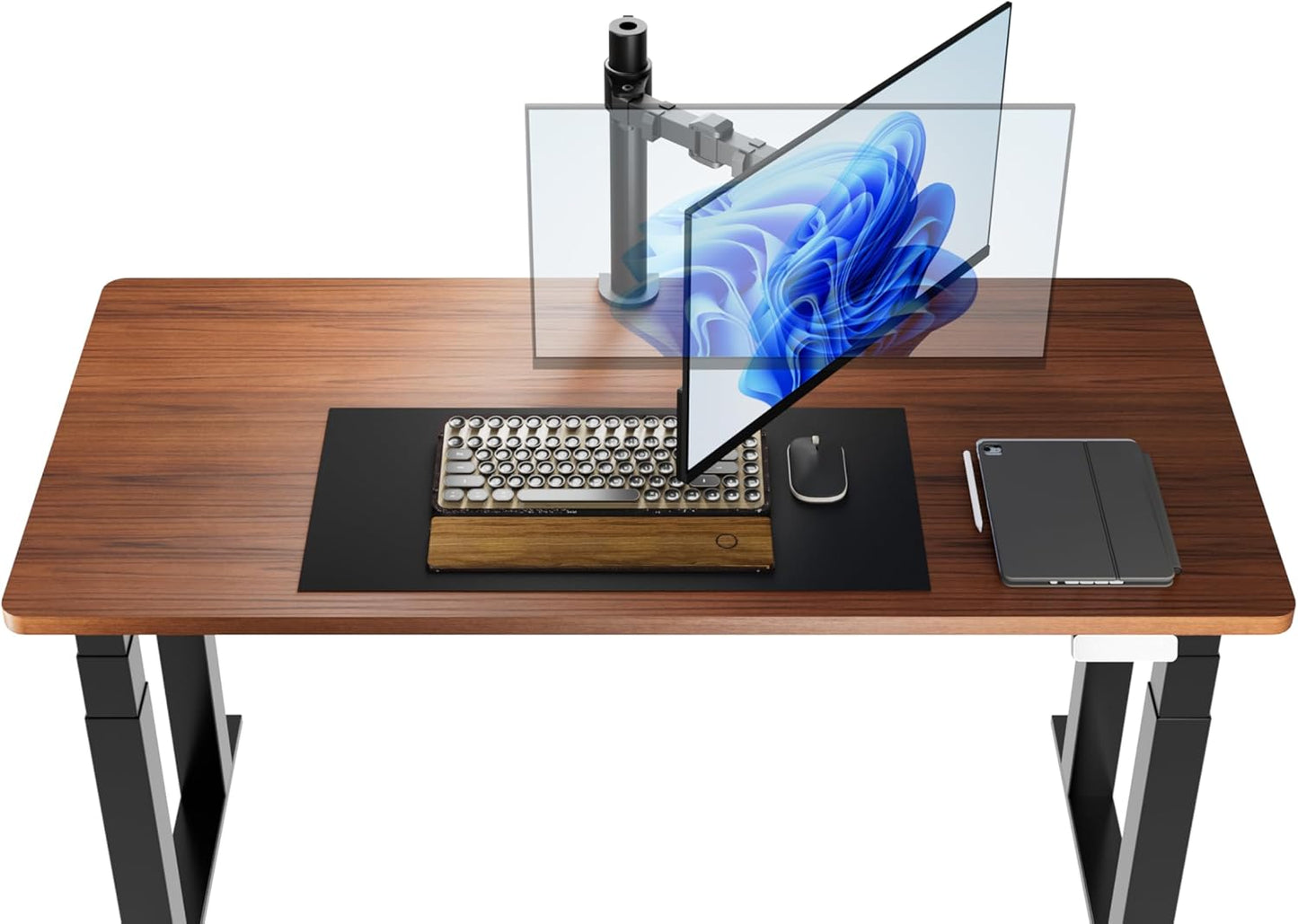 Amazon Basics 13-30" Single Computer Monitor Stand with Cable Management, Height Adjustable VESA Desk Arm Mount, Fully