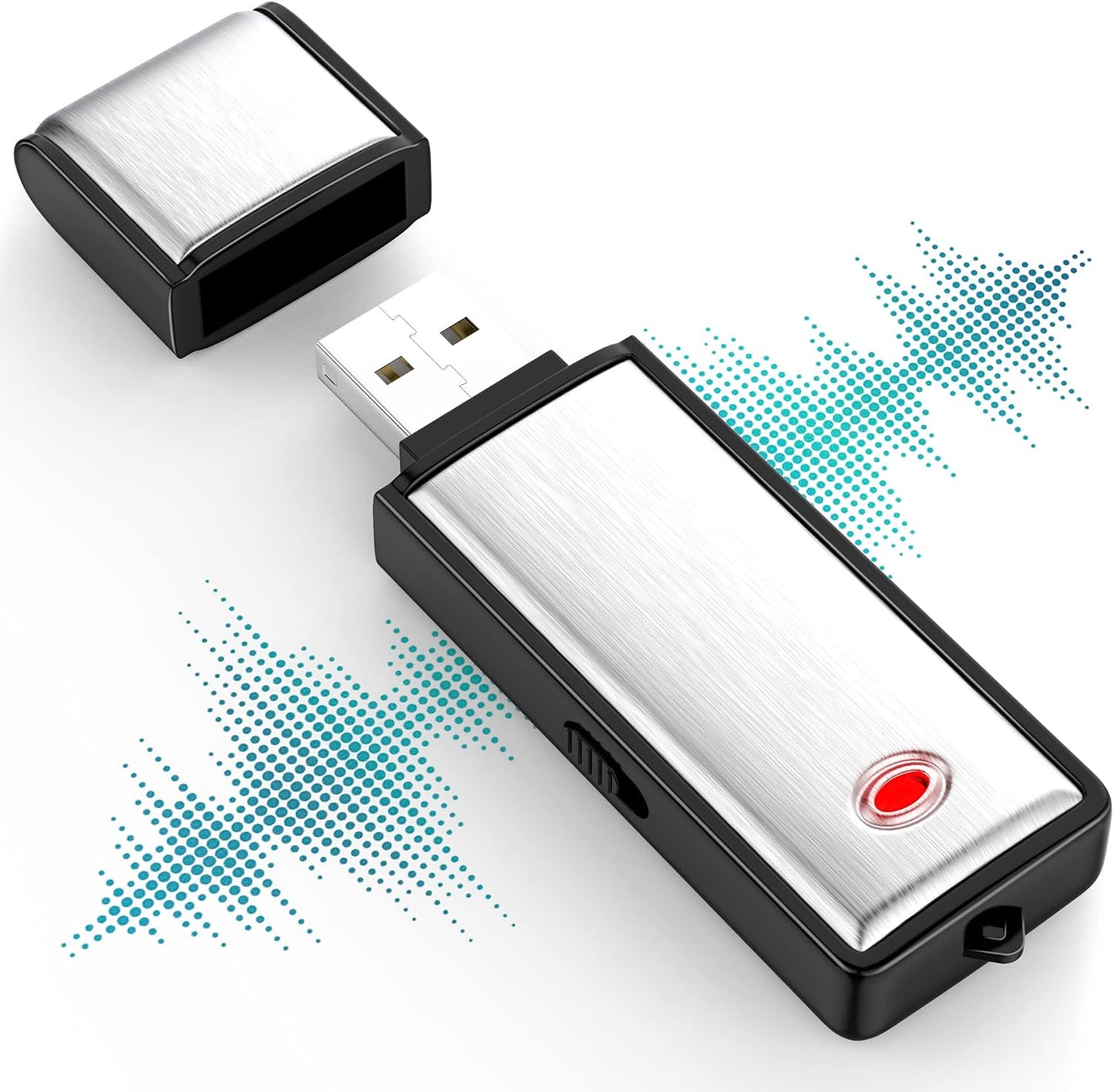HAKSDOWO 32G 750 Voice Recorder, Digital Audio Recorder with Hours Recording Capacity Noise Reduction USB Recording