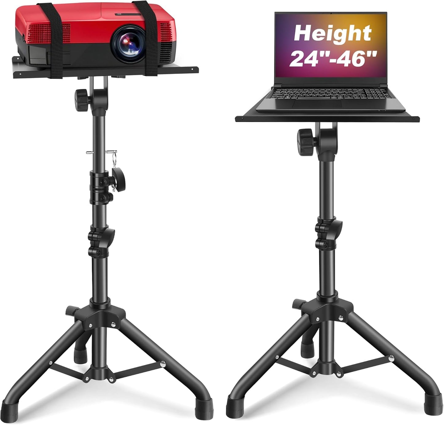 24.4" 46" GrowDaily Projector Stand,Projector Laptop Stand Tripod Laptop Tripod Stand Height To Laptop Floor Stand