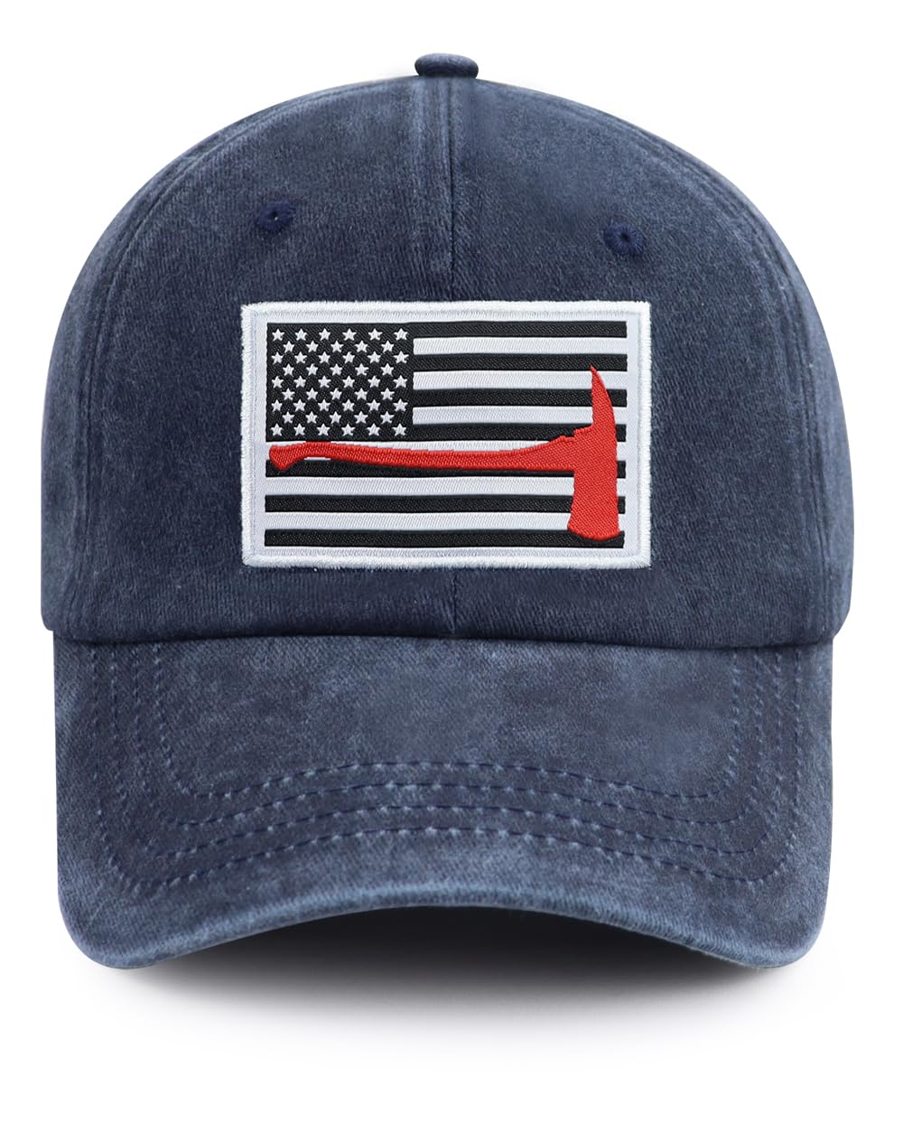 Firefighter Gifts for Men Women, Fire Axe USA Flag Baseball Cap, Firefighter Accessories Hat, Christmas Retirement Birthday Gifts for Fireman Dad Papa Navy