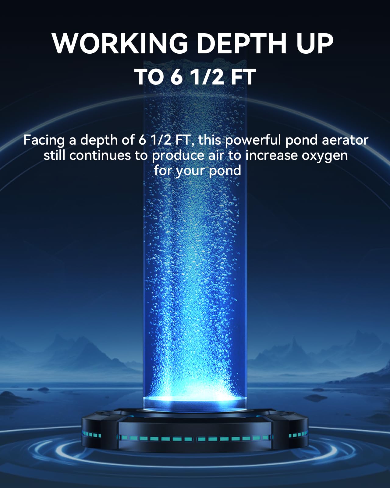 Moonshan MS-80 Septic Linear Air Pump Pond Aerator Electromagnetic Air Pump for Home Waste Water Treatment, Koi Pond, Fish