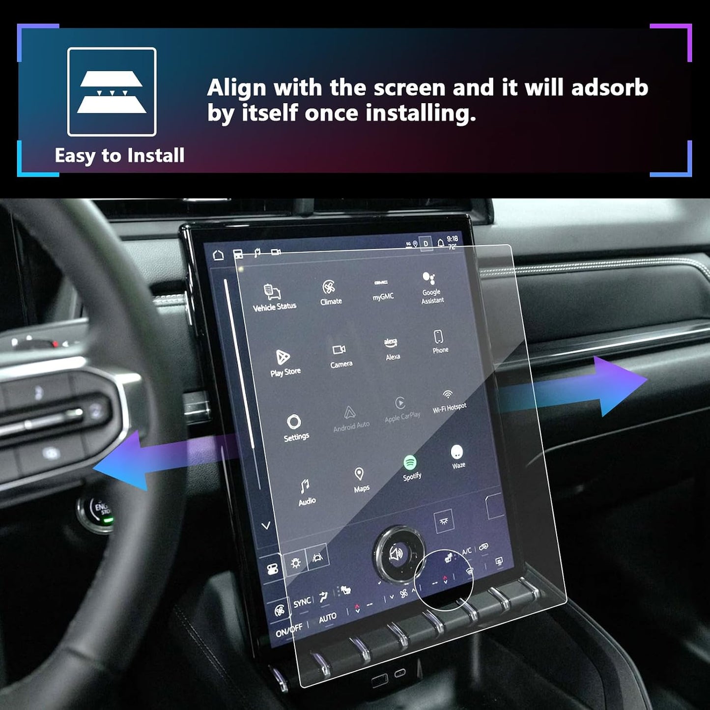 2025 2025 15 Inch[Tempered SXCY for GMC Terrain Accessories Terrain Navigation Infotainment Touch Display Screen