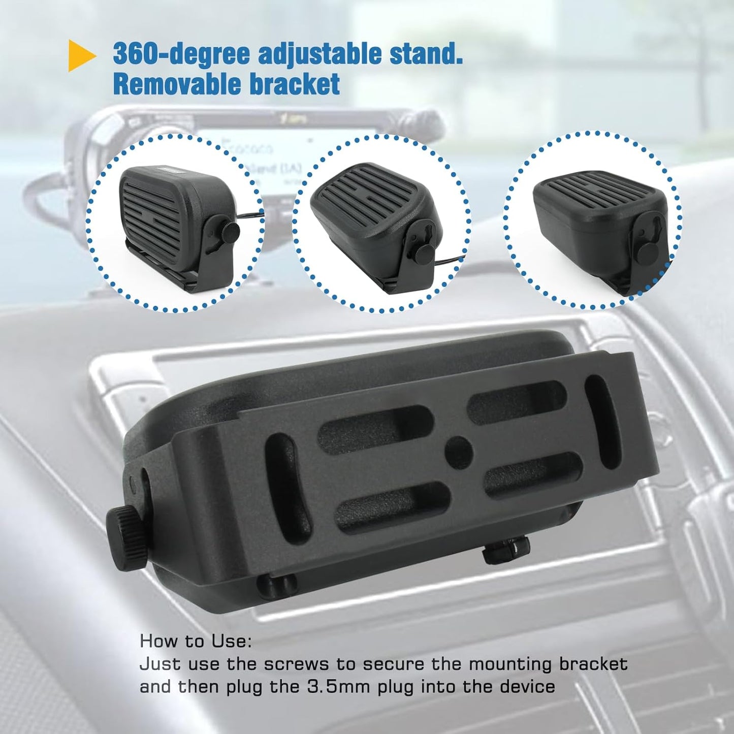 35L 3.5mm IC2730 ID5100 ID4100 IC7100 IC718 IC2300H SP Car External Speaker Mini Portable Speaker Compatible with CB