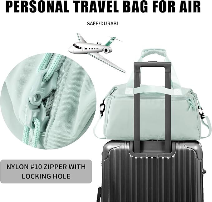 Weekender Duffel Bag with Shoe Compartment And Wet Pocket-Luggage Everyday Overnight Bag for Men and Women Travel-Carry On Gym Bag
