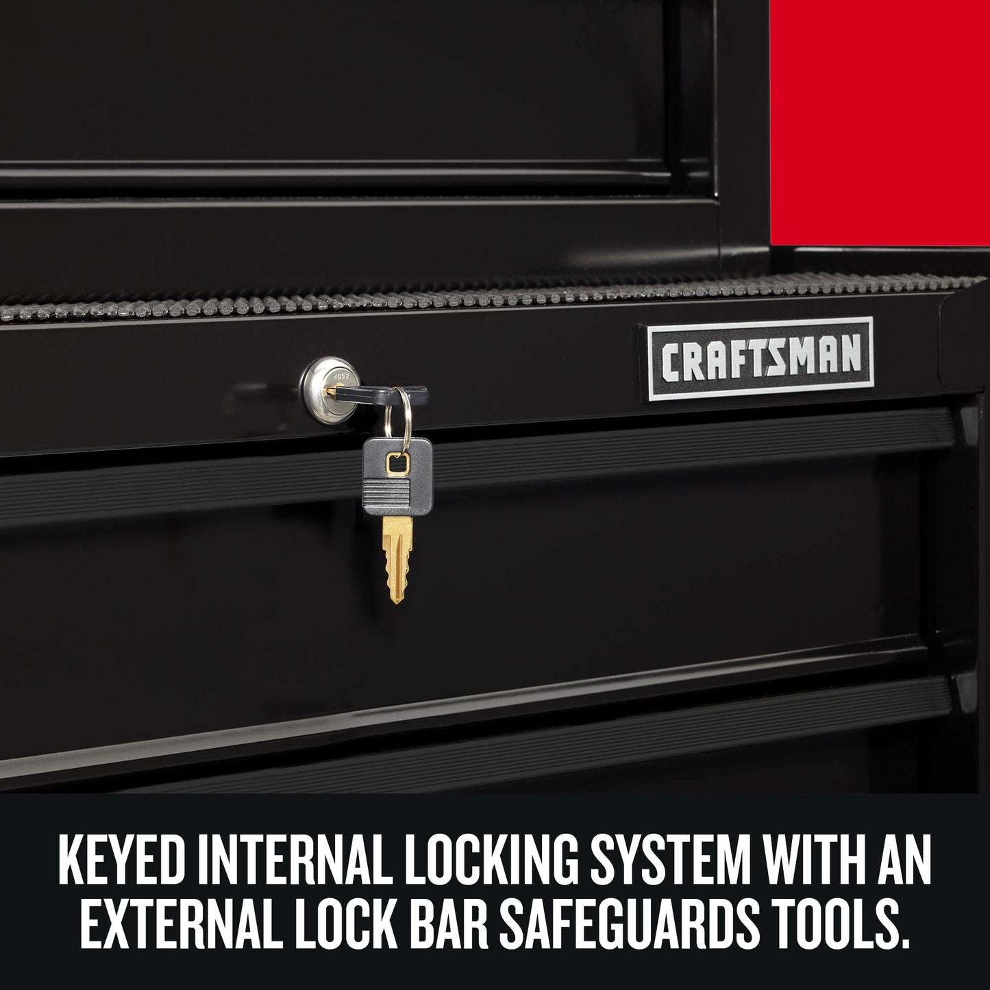 CRAFTSMAN Tool Chest Combo with Drawer Liner Roll, 26-Inch, Rolling, 5 Drawer, Black (CMST82763BK)