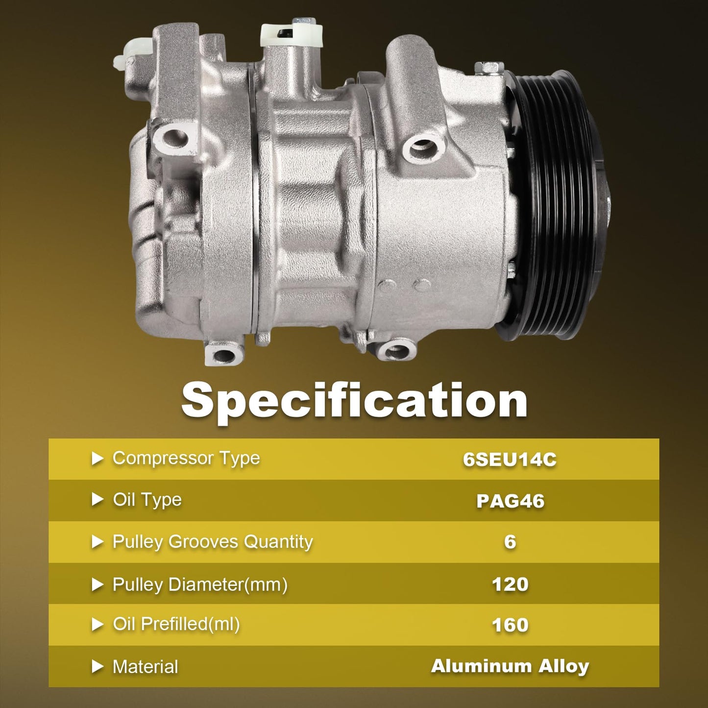 GIVEMER CO29198C Air Conditioning AC Compressor with Clutch Compatible with Toyota Corolla 1.8L 2014-2022, Corolla iM 1.8L 2017-2018,Replaces 198339, 8831002850, 8831002851