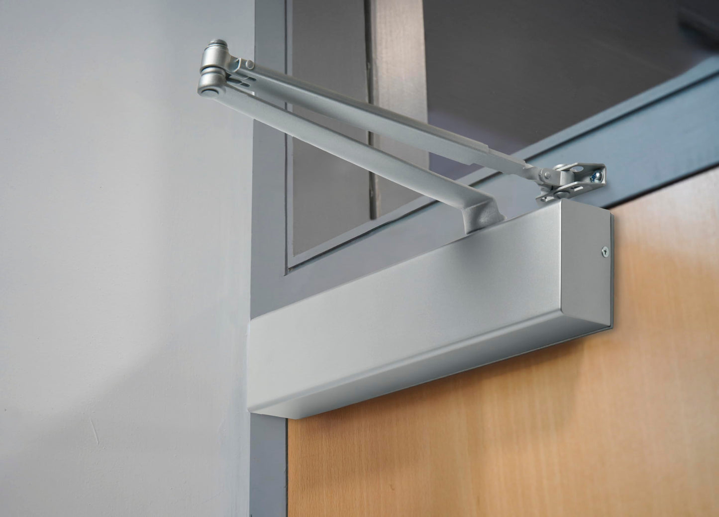 Heavy Duty All in ONE COMM Closer with MOUNTING Plate UL Listed, Aluminum (Aluminum)