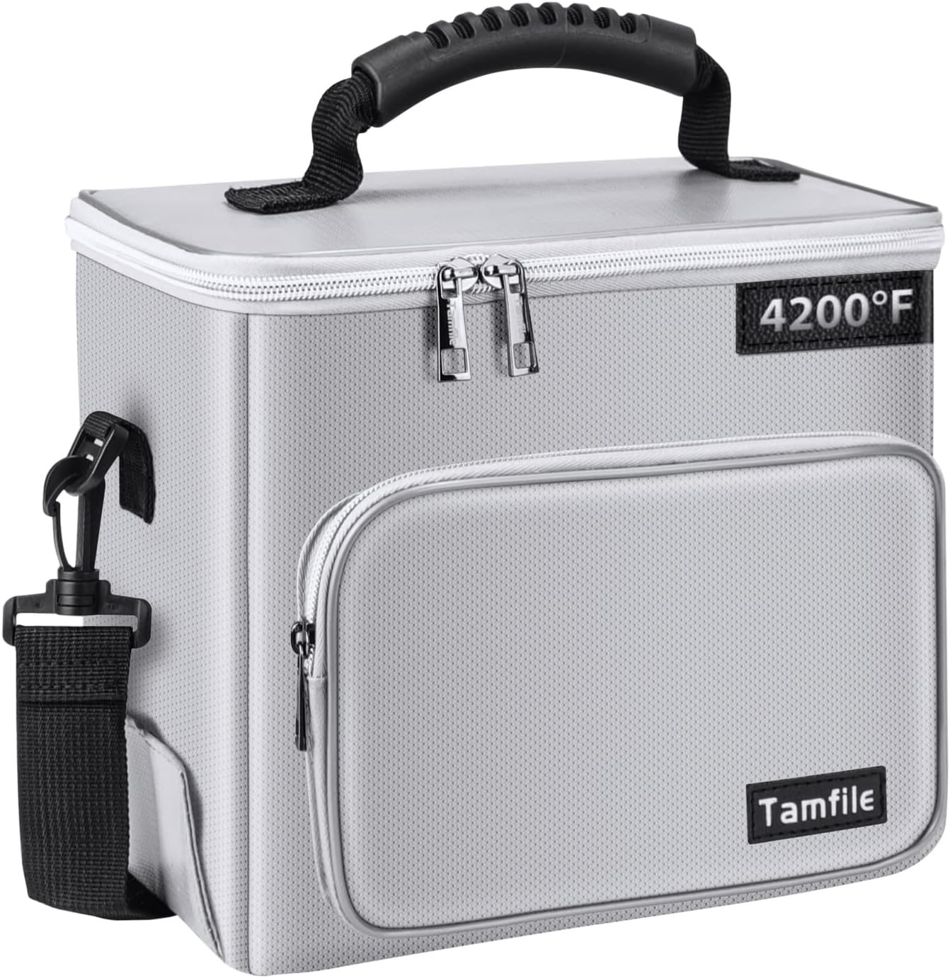 4200F Tamfile Fireproof Lipo Battery Bag with Heat Insulated, Ebike Lipo Bag with Pockets and Shoulder