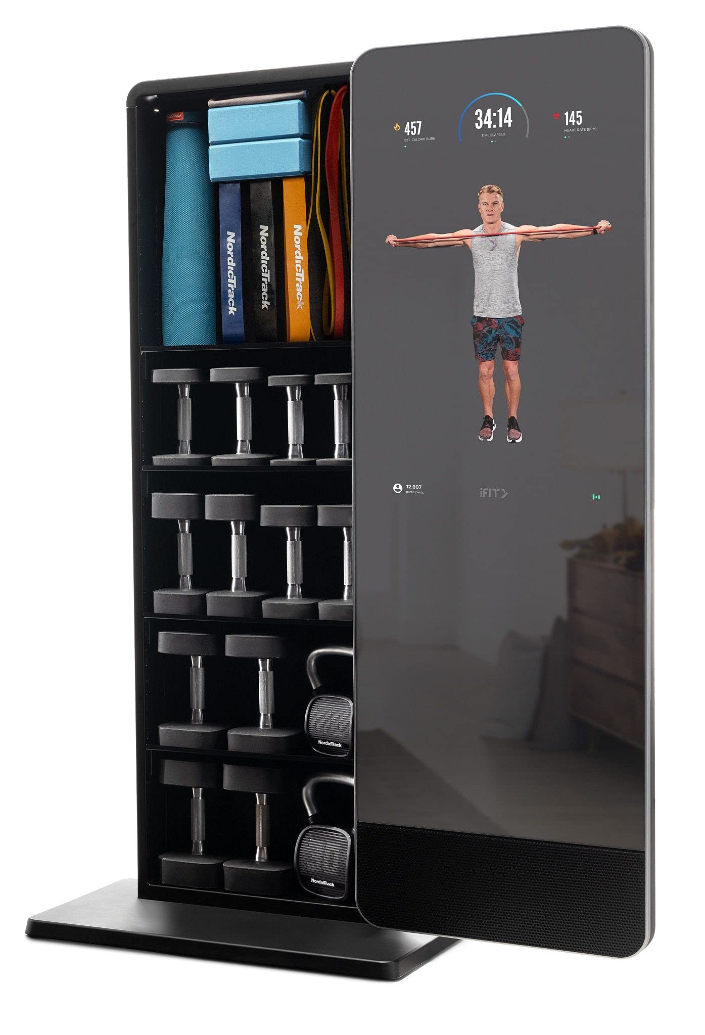 Nordictrack Vault Complete Reflective Trainer with Fitness Accessories, Pivoting Mirror and Touchscreen, and 30-Day iFIT Family Membership
