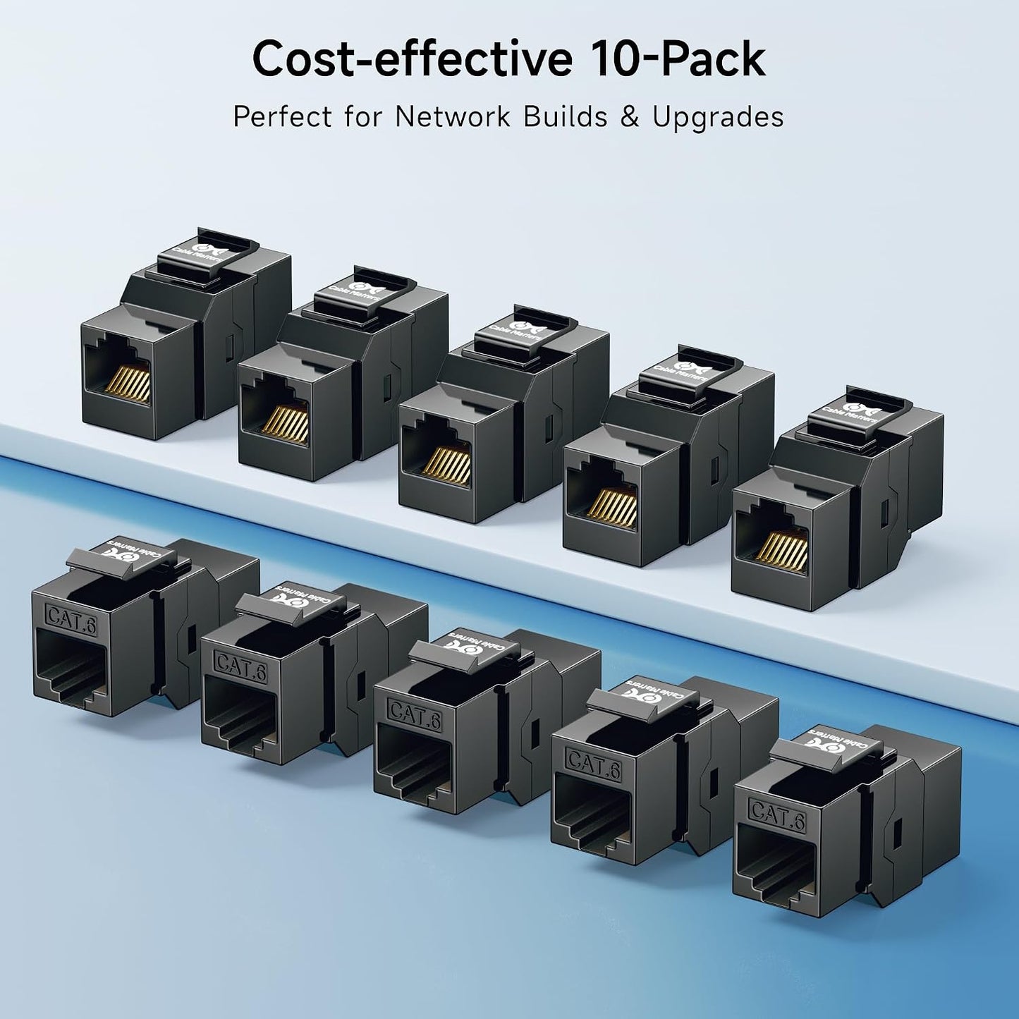 10-Pack 10Gbps Cat6 RJ45 Cable Matters [UL Listed] Keystone Coupler, Keystone Jack Coupler/Ethernet Female to Female