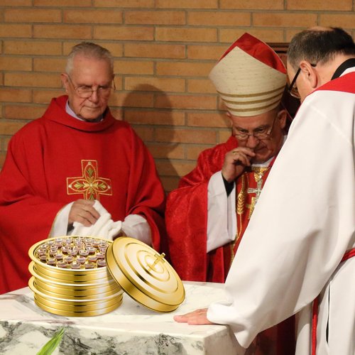 Jingmore Holy Communion Tray for Churches with Lid Communion Set Stainless Steel Cup Tray with Cover Church Supplies Not Cups Included(Gold Color)