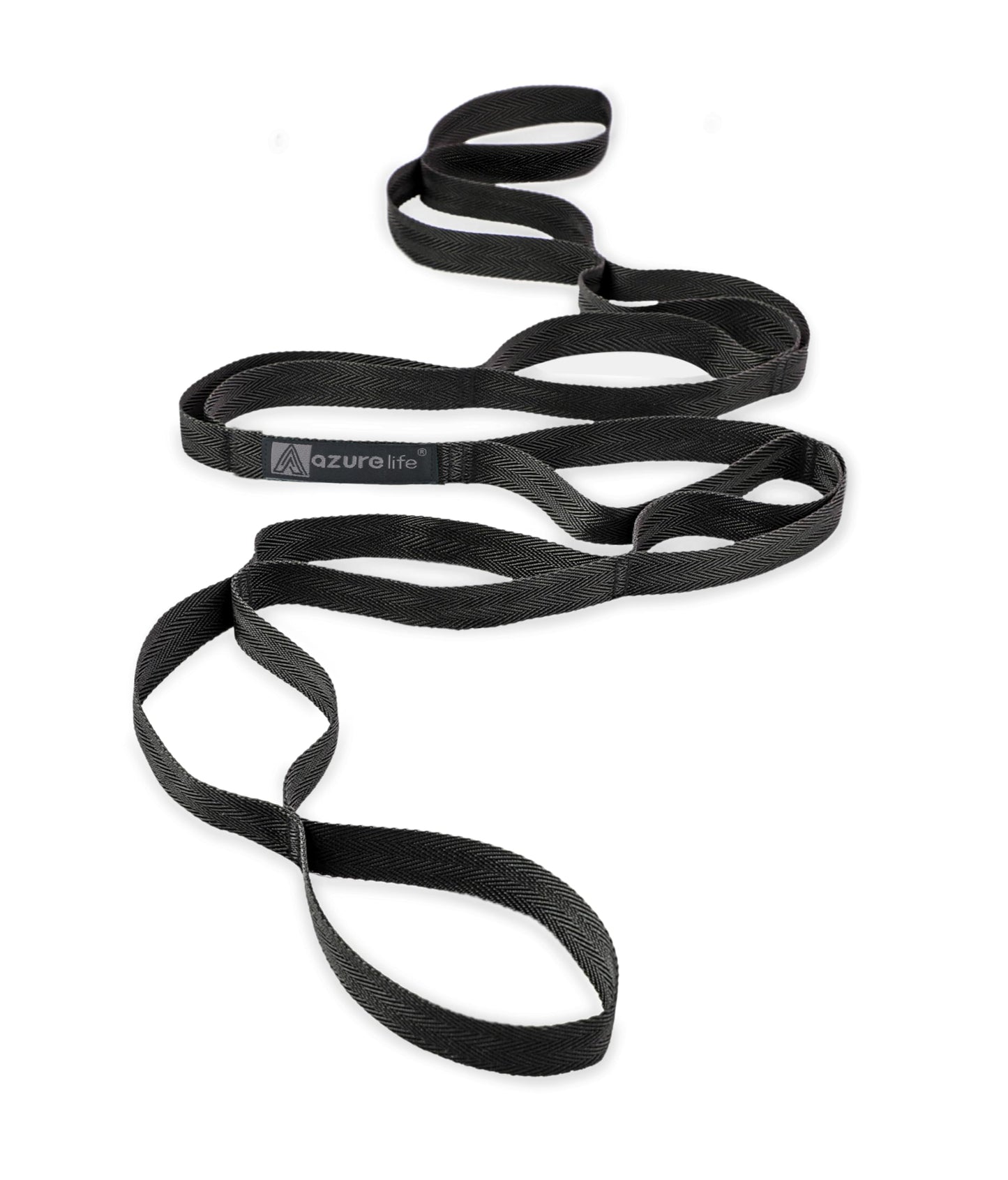A AZURELIFE Premium Durable Stretch Straps with Loops, Stretching Strap for Physical Therapy, Multi-Loop Yoga Strap Fitness Exercise Strap for Yoga, Pilates, Dance, Flexibility&Exercise