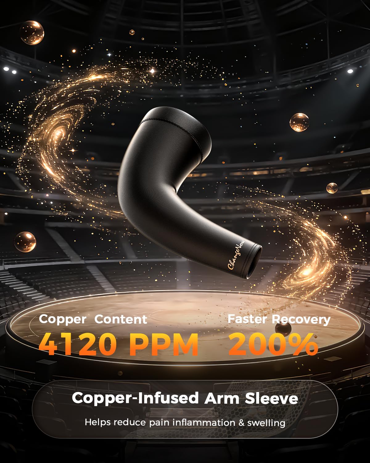Copper-Infused Compression Arm Sleeve for Men & Women [Stronger Support & Perfect Fit] Ultra Breathable Full Arm Brace for Forearm, Bicep, Triceps - Tennis Elbow, Basketball, Arthritis, Tendonitis