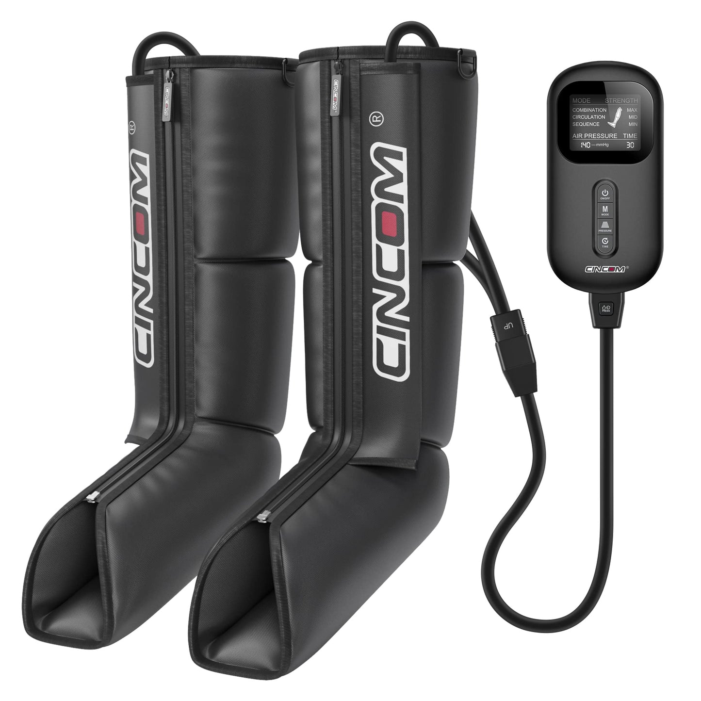 CINCOM Leg Massager, Air Compression Leg Massager for Circulation and Pain Relief, Leg Compression Boots for Athletes Men Women Recovery, Ideal for Relaxation Reduce Swelling