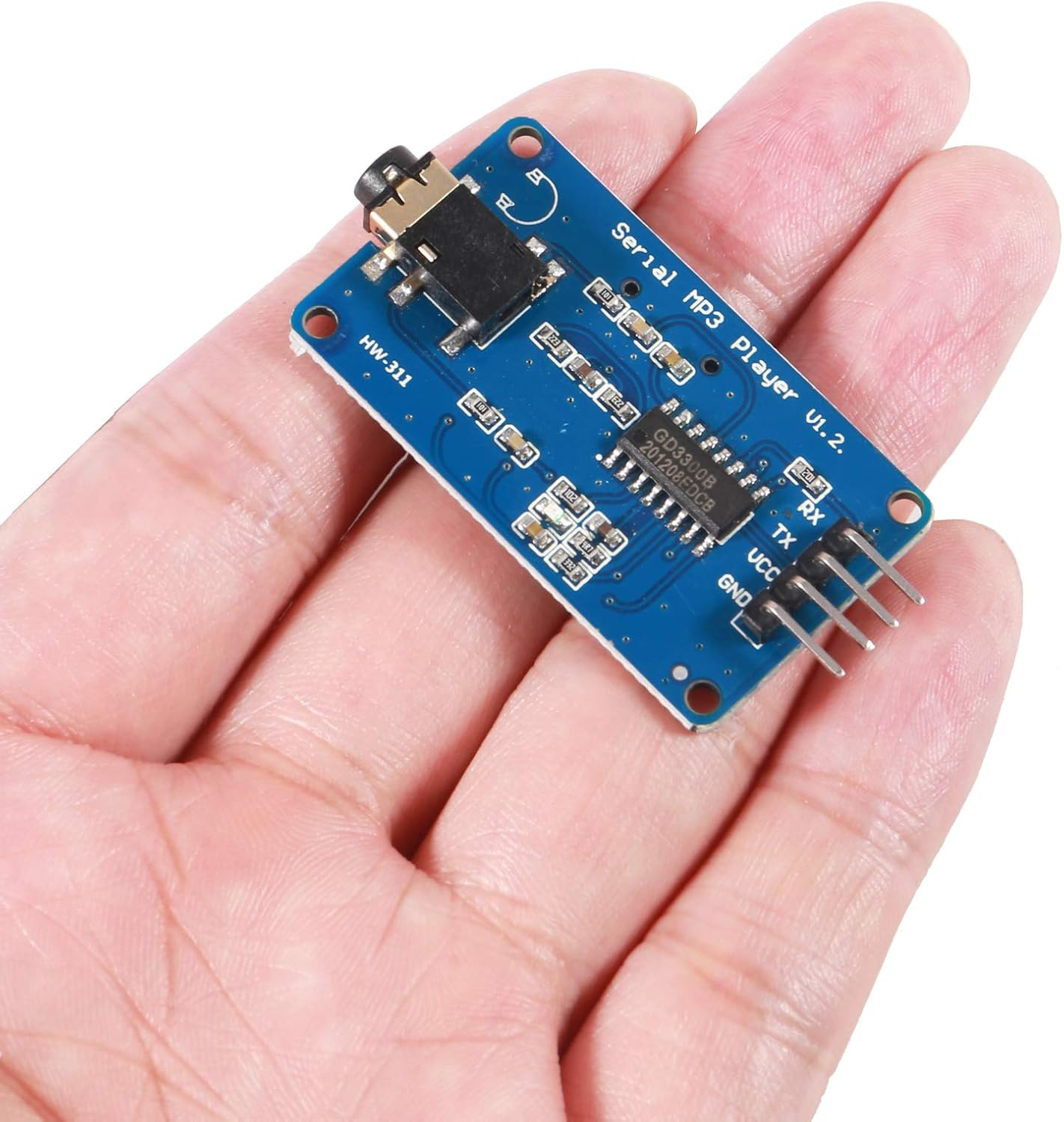 2Pcs YX5300 MP3 DORHEA UART Control Serial Music Player Module Voice Serial Port UART Control Module with TF Card Slot