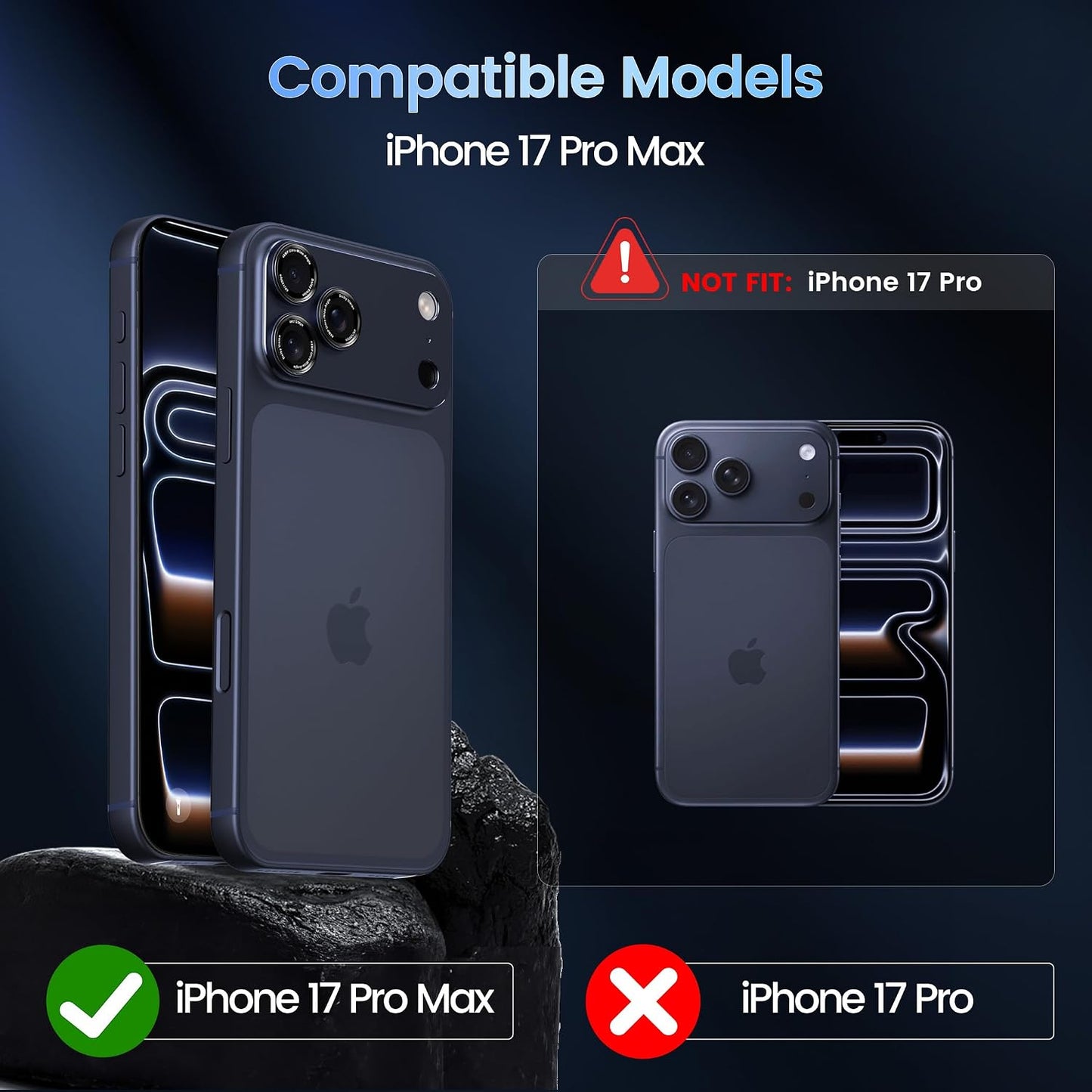 17 CACOE Camera Lens Protector for iPhone Pro Max - Metal Frame Tempered Glass Cover, [Anti-Scratch]