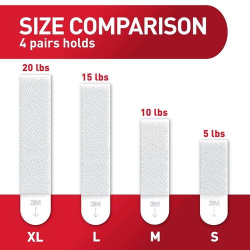 Command 20 lb Heavyweight Picture Hanging Strips - 20 Pairs, Damage-Free Home Decor Hangers, White Adhesive