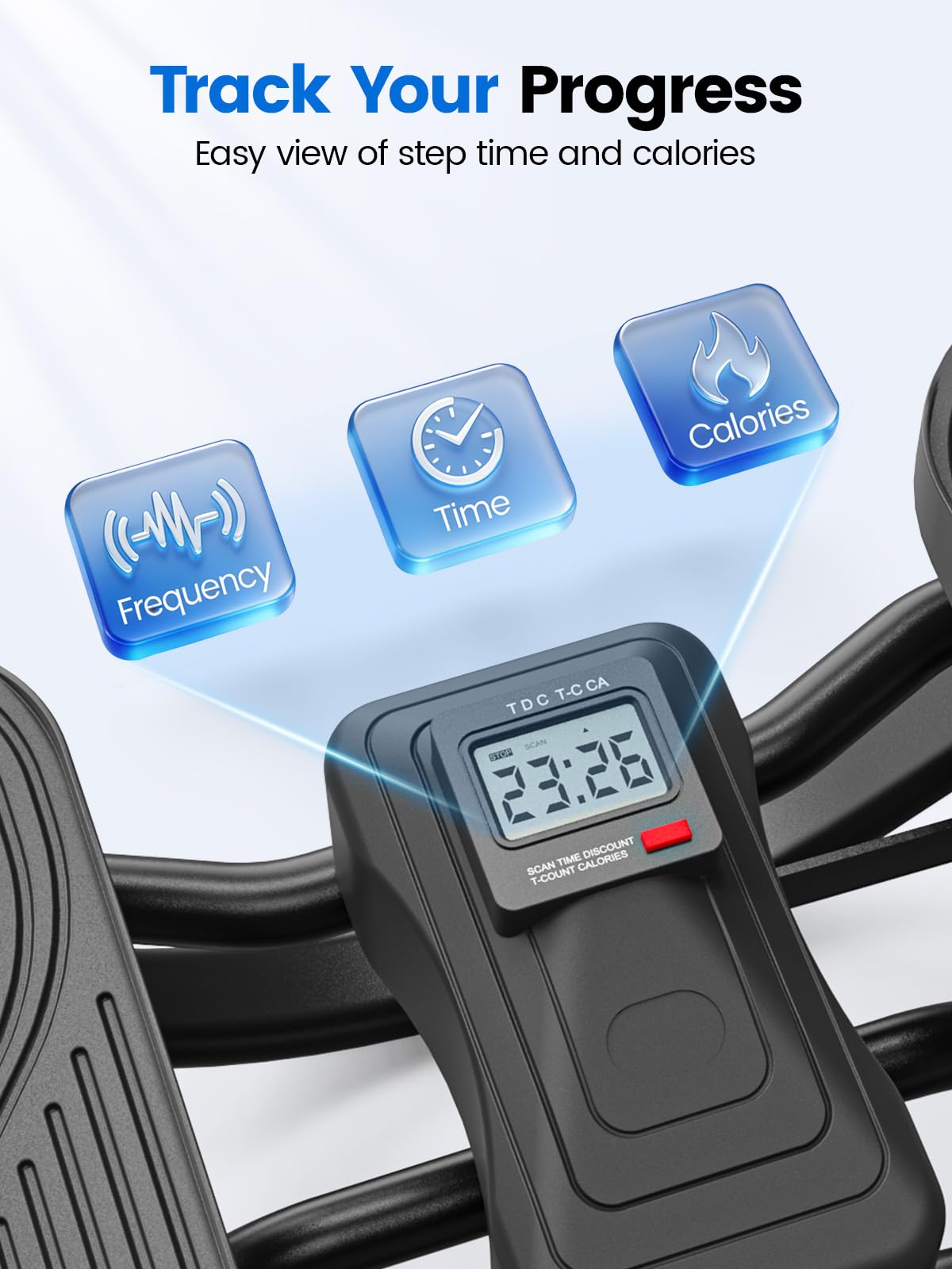 Yagud Rock Stepper for Exercise at Home, Portable Rock Stepper Side to Side with Resitance Bands,Full Body Workout Stepper Exercise Machine Low-Impact Knee-Friendly for Office