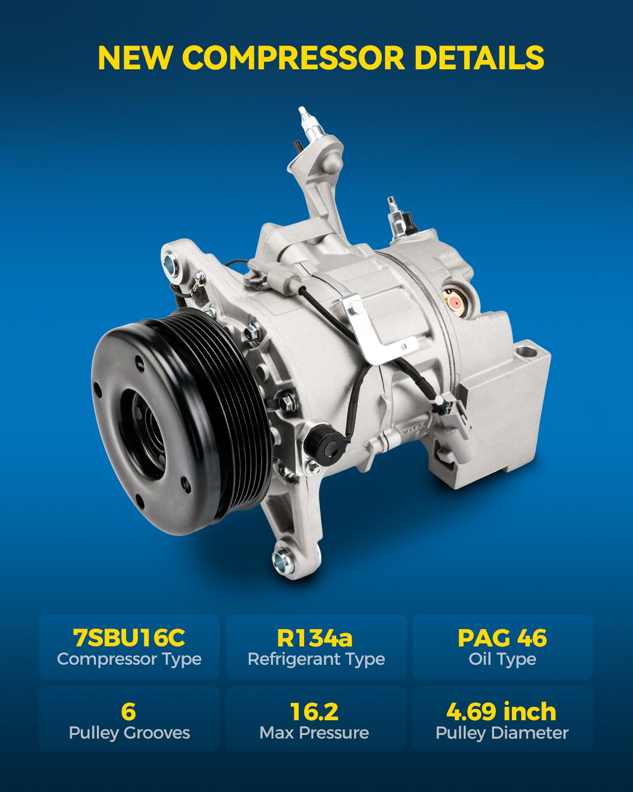 PHILTOP CO10571C NEW Air Conditioner AC Compressor with Clutch Compatible with Lexus GS300 1998-2005, IS300 2001 2002 2003 2004 2005