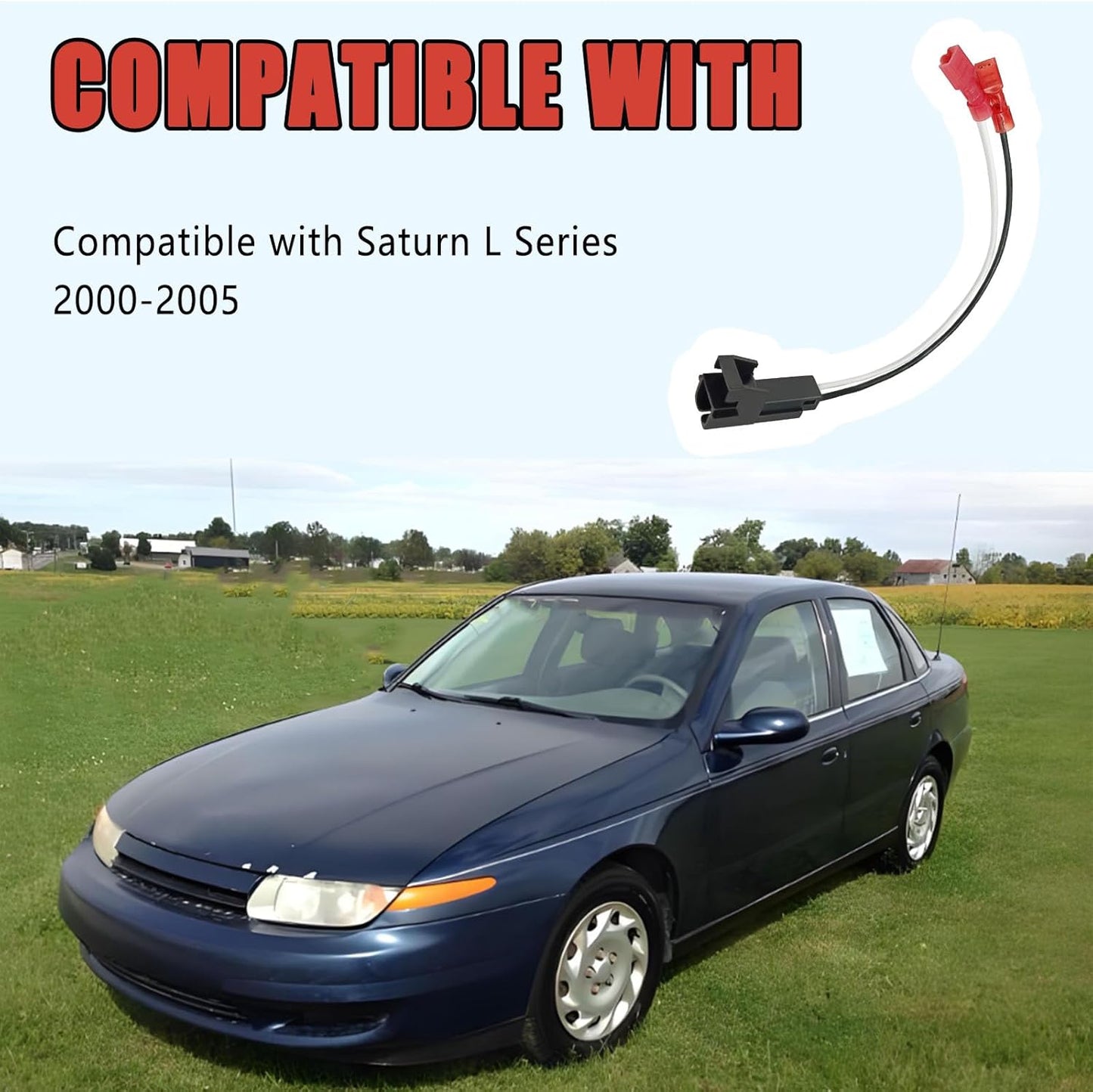 2 Pack 1988-UP Speaker Harness Replacement Compatible with Select GM Vehicles, Front Rear Door Speaker Wiring Harness