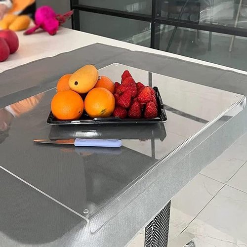 AZM Displays Clear Cutting Board - Non-Slip Design | 24" Wide x 18" Long for Kitchen Use