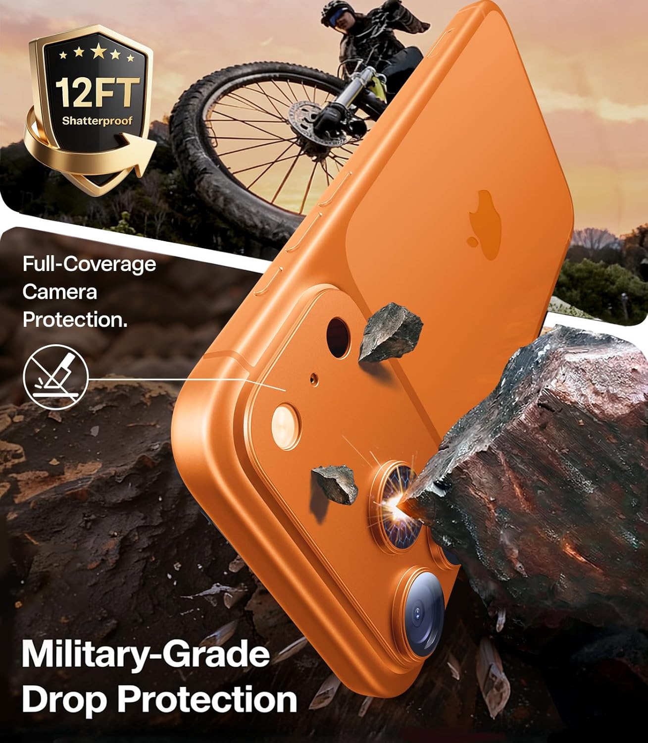 17 9H+ 12 1-Piece, 1 Pack TORRAS for iPhone Pro Max Camera Lens Protector, [Metal Frame] with Military Grade Tempered