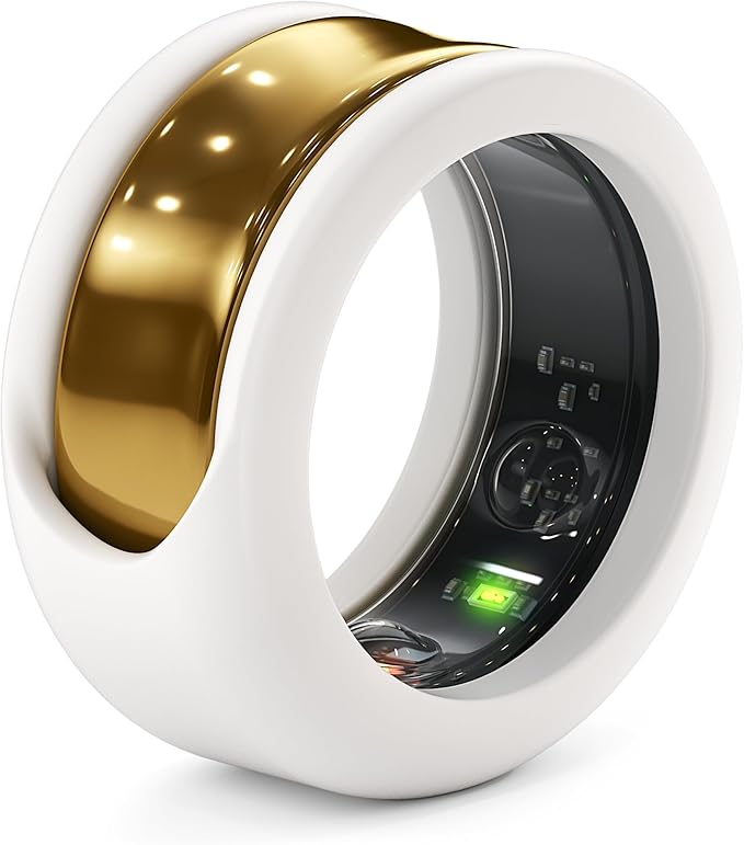 Rinfit Smart Ring Protector - Silicone Ring Enhancer for Active Lifestyle and Gym - StyleFit U.S. Design Patent - White, Size 11